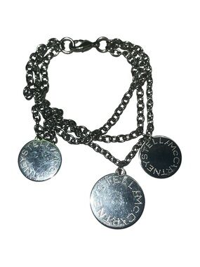 Stella McCartney Silver-Tone Layered Disc Charm Bracelet